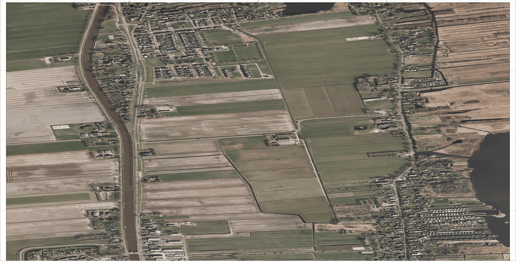 Luchtfoto van de Gieterse Polder